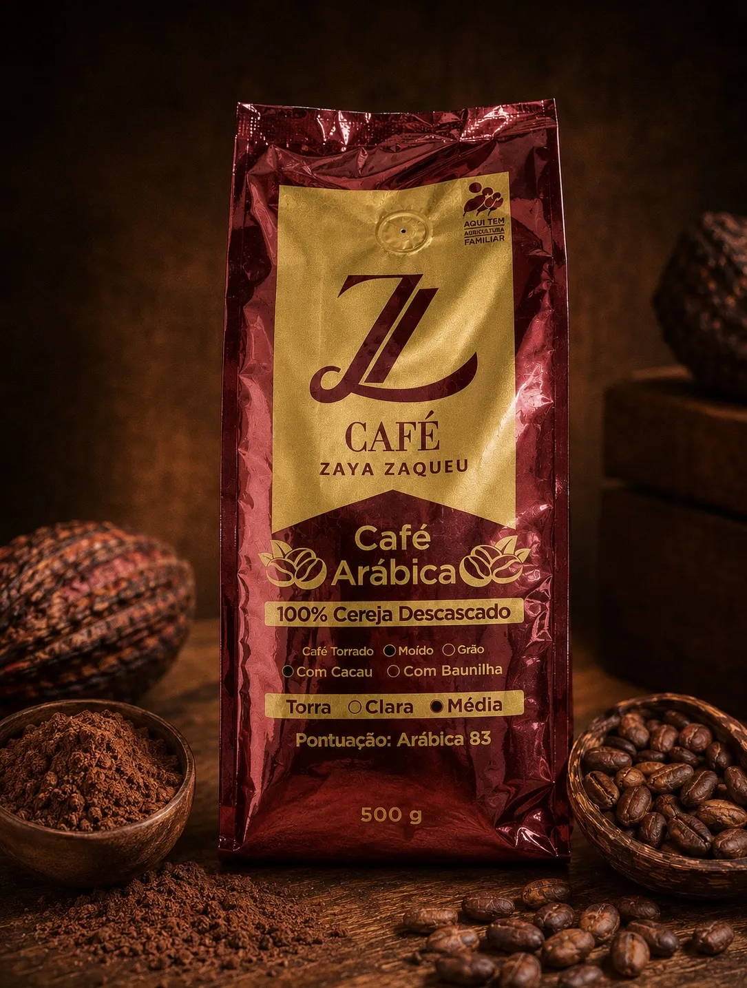 Café Especial Com Cacau Moído 100% Arábica - Torra Média 500g